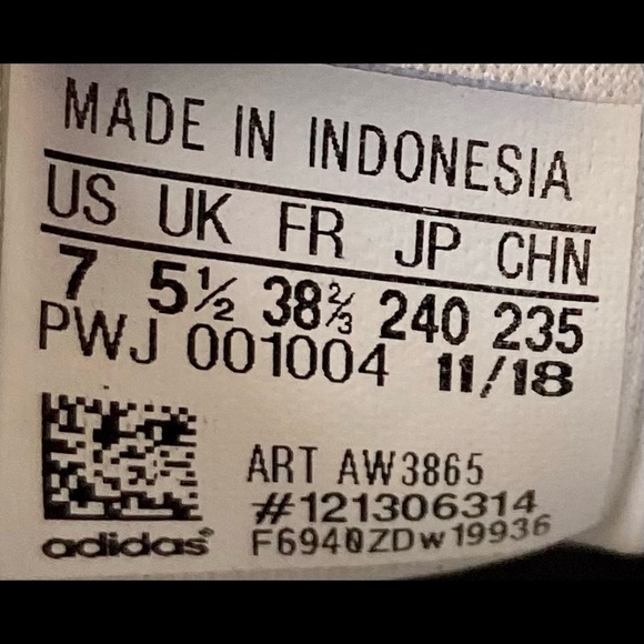 Adidas White & Rose Gold Sneakers Size 7 - Picture 2 of 6